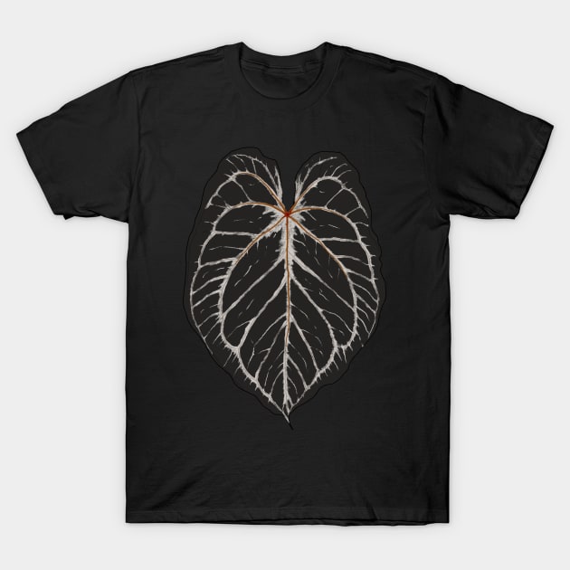 Anthurium King Of Spades T-Shirt by yefrinicool&tanaman